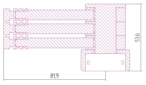 Вешалка Сунержа ВЕЕР-3 L 82 для электрического полотенцесушителя