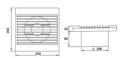 Накладной ветилятор Dospel 200S