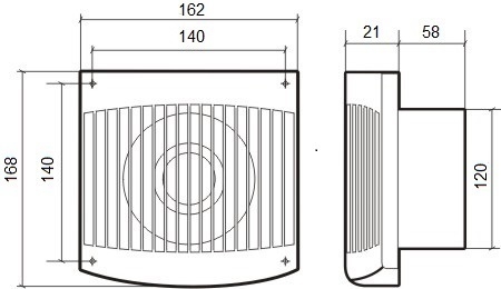 Вытяжной вентилятор ERA COMFORT 5 d125