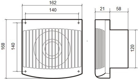 Вентилятор ERA COMFORT 5C